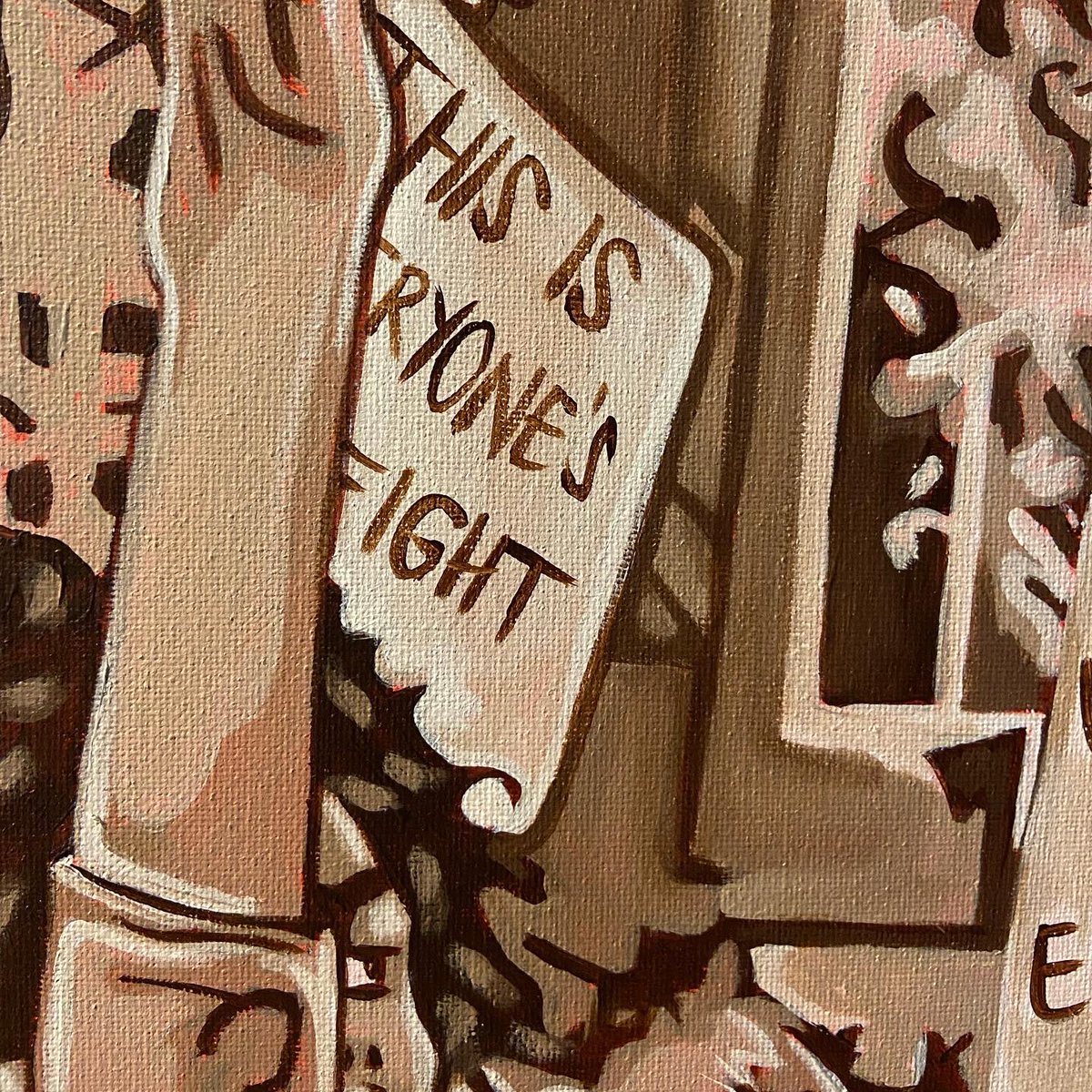 ditamontana's tweet image. America is embarrassing. 16x20 acrylic painting- Ditamontana.com