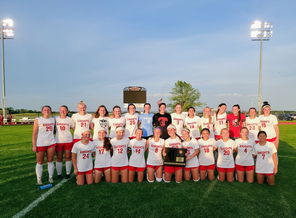 TriadHighSchool's tweet photo. WE ARE GOING TO STATE ......AGAIN!!!!!

2-0 WIN = SUPERSECTIONAL TITLE

Thank you to everyone that made the trip tp Chatham to support the Lady Knights Soccer Team! ⚽️ 
#bringinghomesomehardware
#backtobackbound #triadproud https://t.co/y8wpAxccTM