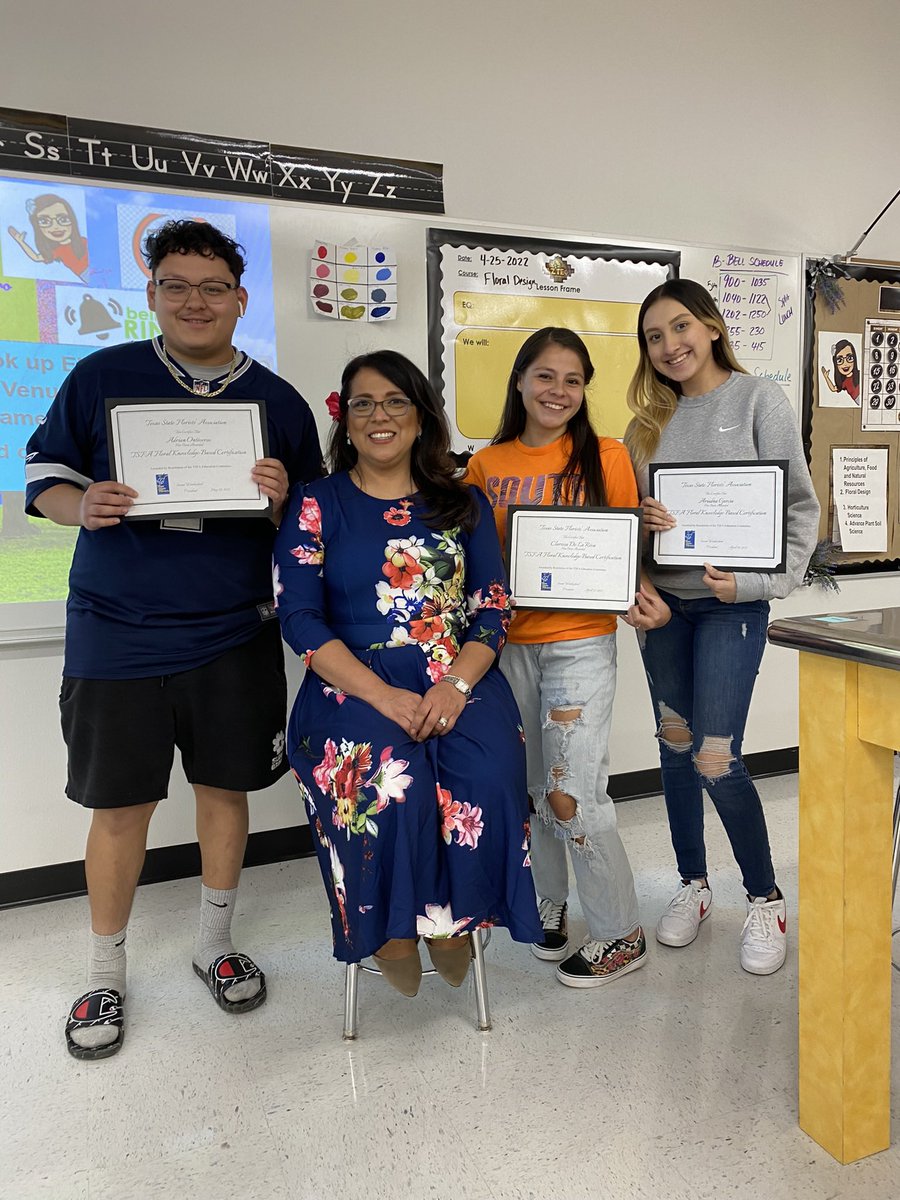 caguil20's tweet photo. Congratulations to all my students on their TSFA- Certifications!!! Well Done!!💐💕💐💕💐💕@EDAztecs_HS @nsallis_EDHS @Counselors_EDHS https://t.co/Abue5rdtFG