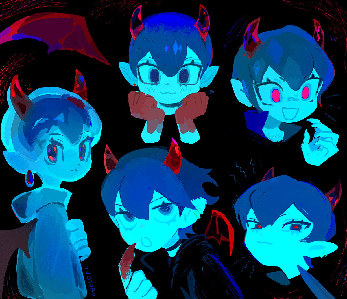 vampire oc and his expressions ^_^🖤