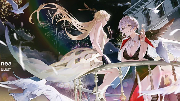 大陸版5周年イベントの新しいログイン絵とロード絵です。
#アズールレーン 
