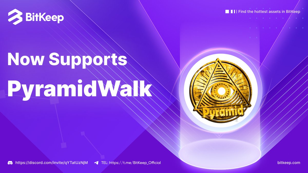 BitgetWalletFam's tweet photo. 👏#BitKeep now  supports @Pyramid_Eco 

👉#PyramidWalk: A utility-focused platform for Walk to Earn &amp; Defi solutions with Metaverse ecosystem. https://t.co/MfeWfFD4AZ