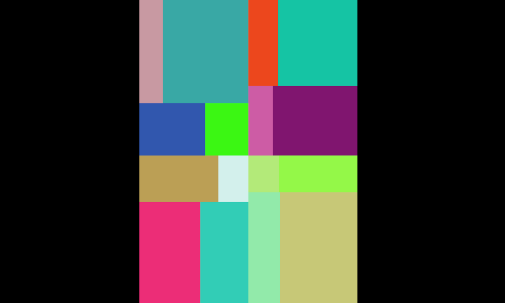 CurrentCoin's tweet photo. We're working on programmatic building blocks, the pieces we'll recombine into NFT art compositions.

This piece is made out of 4 individual 'blocks', each with 4 rectangles within them, stacked together.

After this, the figure will go in the center, completing the composition. https://t.co/jbwpINi0bc