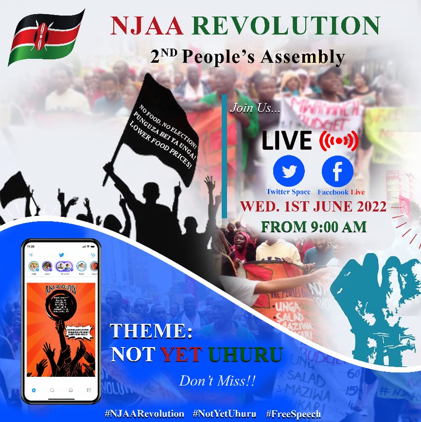 #NJAARevolution 
#SabaSabaMarchForOurLives 
It is nearly Six decades since Kenya attained Self Rule yet majority of us can't afford 3 meals a day!
Was it Self Rule or Self Enrichment?
<a href="/happyolal/">Happy Olal</a> <a href="/social_wg/">Social Justice Centers WG- Western Chapter</a> <a href="/jordy546JEW/">Jordy</a> <a href="/UhaiWetu/">Social Justice Centres Working Group</a> <a href="/CMKodhek/">Tosh</a> <a href="/ManyattaBSJC/">Manyatta B Social Justice Centre -(MBSJC)</a> <a href="/IEAKenya/">IEA Kenya</a>