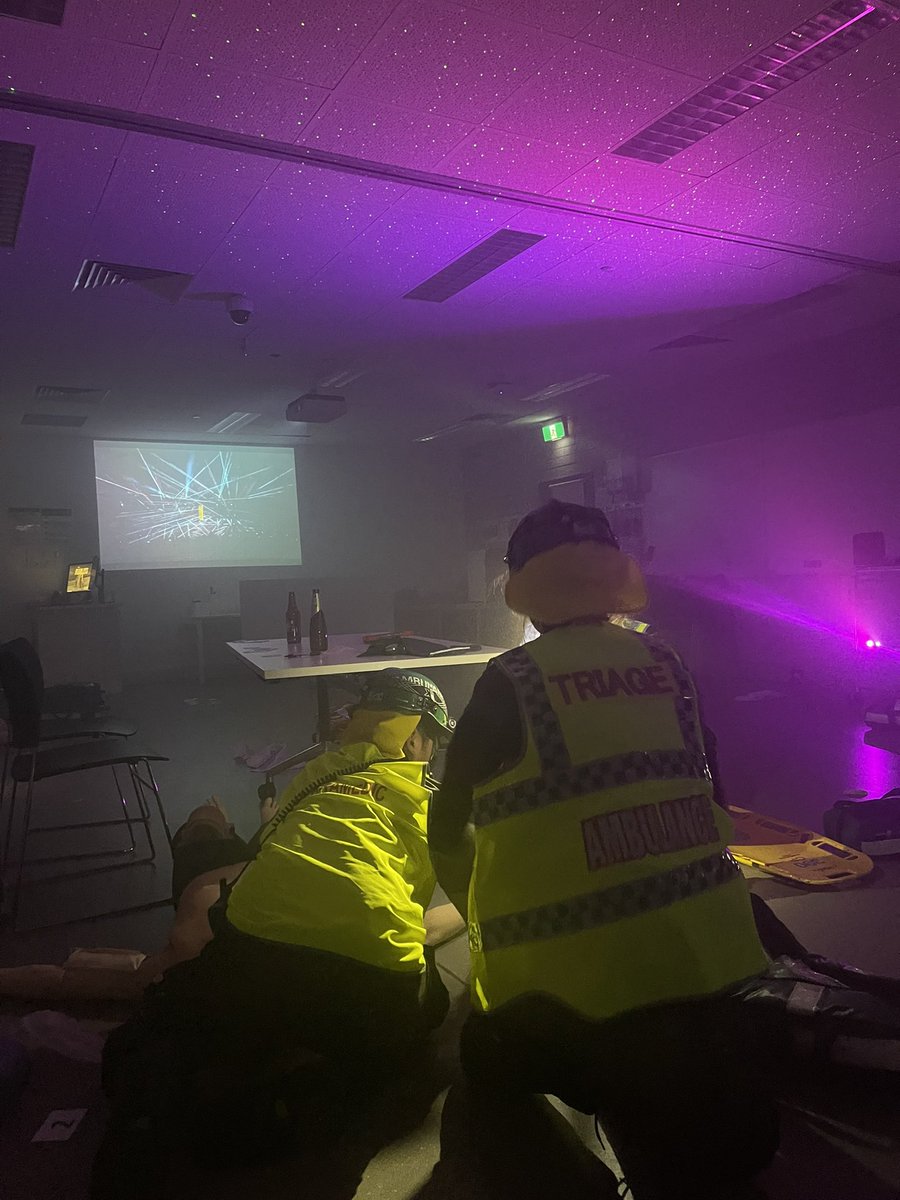 Today is our annual mass casualty incident training session for 3rd year #paramedicine students <a href="/Flinders/">Flinders University</a> #MCI