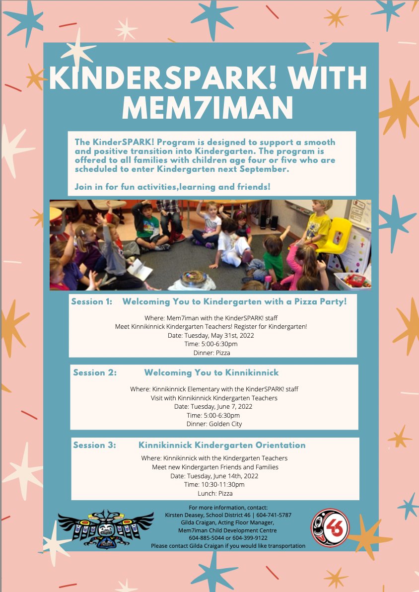 Kindergarten and Early Years Educators have an evening of fun with shíshálh nation children &amp; families! Creating, playing, singing &amp; laughing together! @SD46SC @CR4YC #strengtheningearlyyearstokindergarten