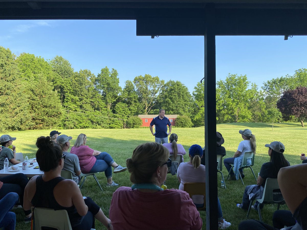 D6leadership's tweet photo. Day 2: A toasty day on the #Gettysburg battlefield didn't slow these leaders down. #PickettsCharge and #GettysburgNationalCemetery with the perfect ending-- dinner on the Vossler Farm! #D62022 @WVUSD_Tweet @mccauslj #leadership https://t.co/CoaIyOafSt