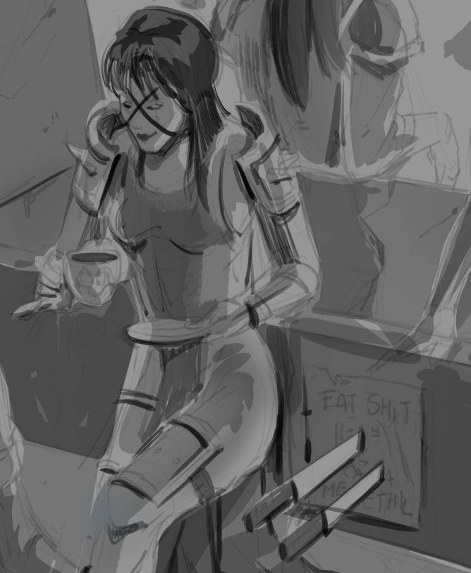 ForsakenMoorg's tweet photo. This ordeal also fits the picture I was working on a few days ago LOL
Blightrunner tea set, Eat Shit Menethil poster, welcome to the Moorgverse https://t.co/ZnhPdoLUkK