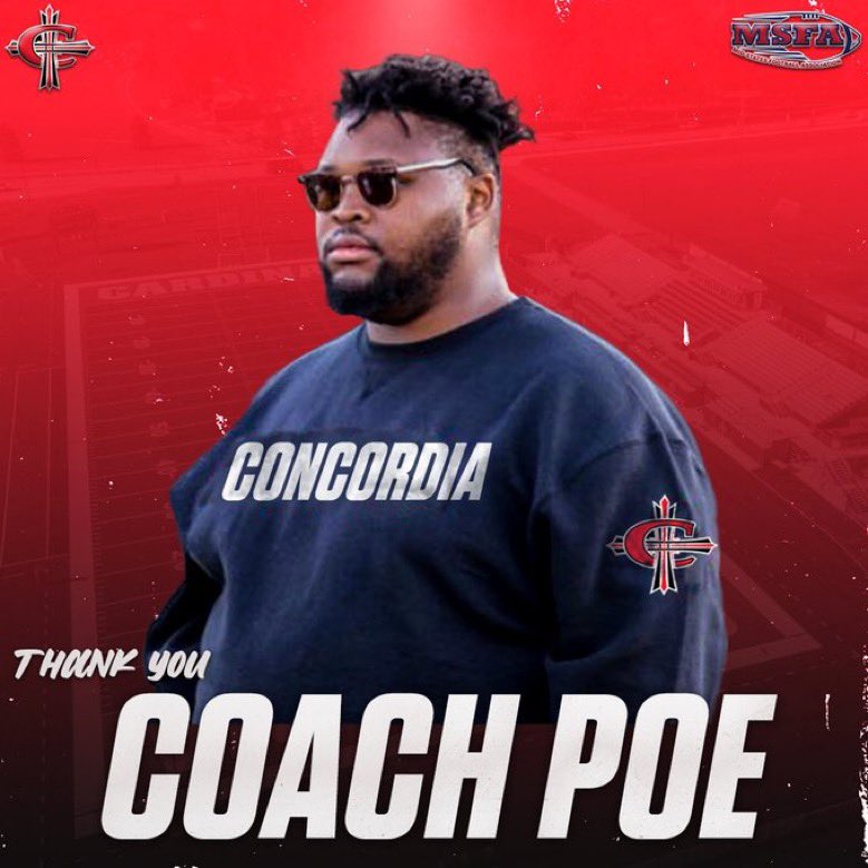 _coachpoe's tweet photo. Thank you @CUAA_Football @CoachSchu44 @coach_codd  for this amazing opportunity. 
Let’s get to work!
🤞🏾🖤 https://t.co/XJKRQf75yp