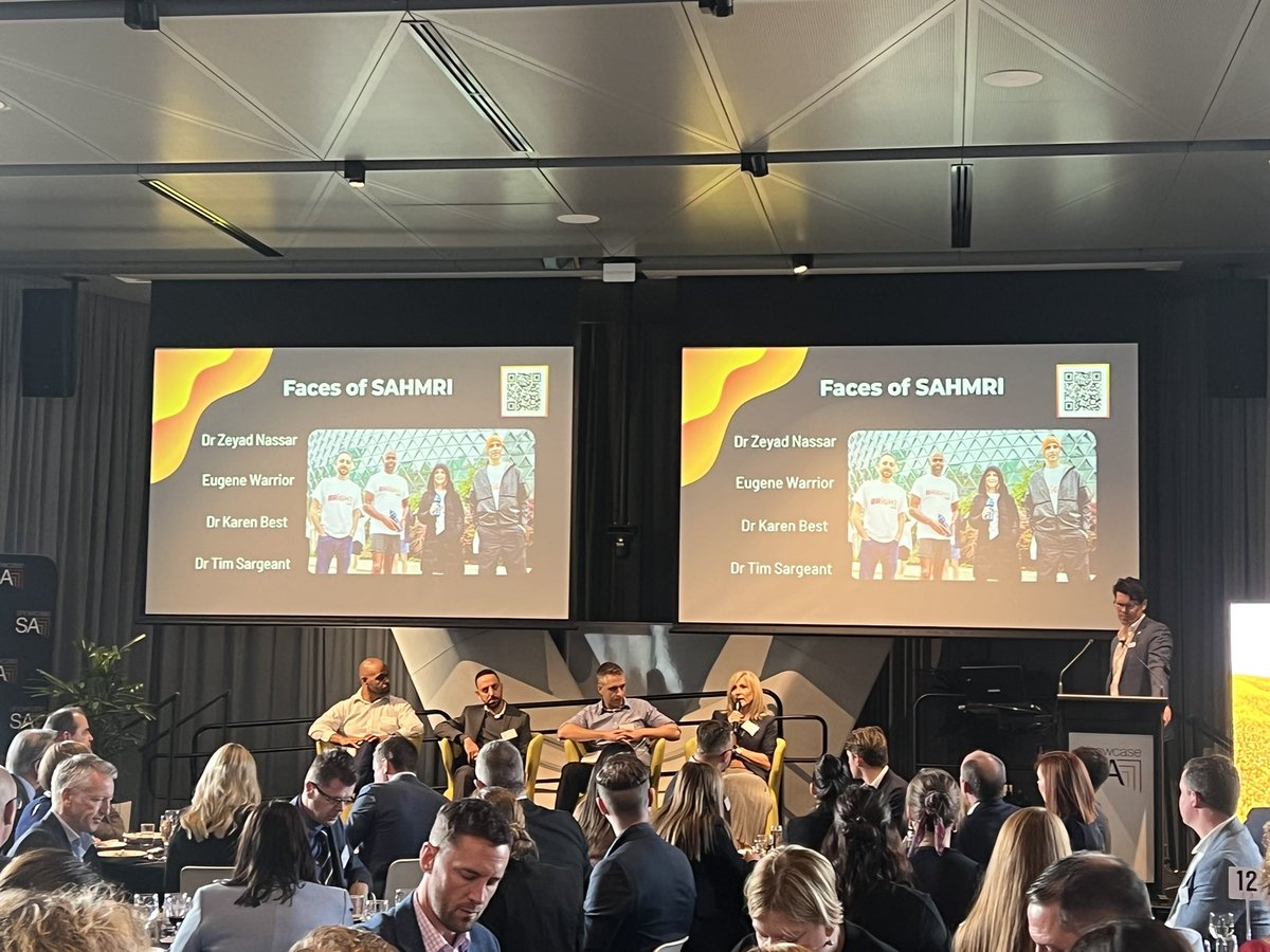Our ‘Faces of SAHMRI’, researchers Dr Zeyad Nassar, Eugene Warrior, Dr Tim Sargeant and Dr Karen Best addressed the group to give some insight into their current research and why they do the incredible work they do! ✨

#SAHMRIBRIGHT
#BRIGHTWalk2022