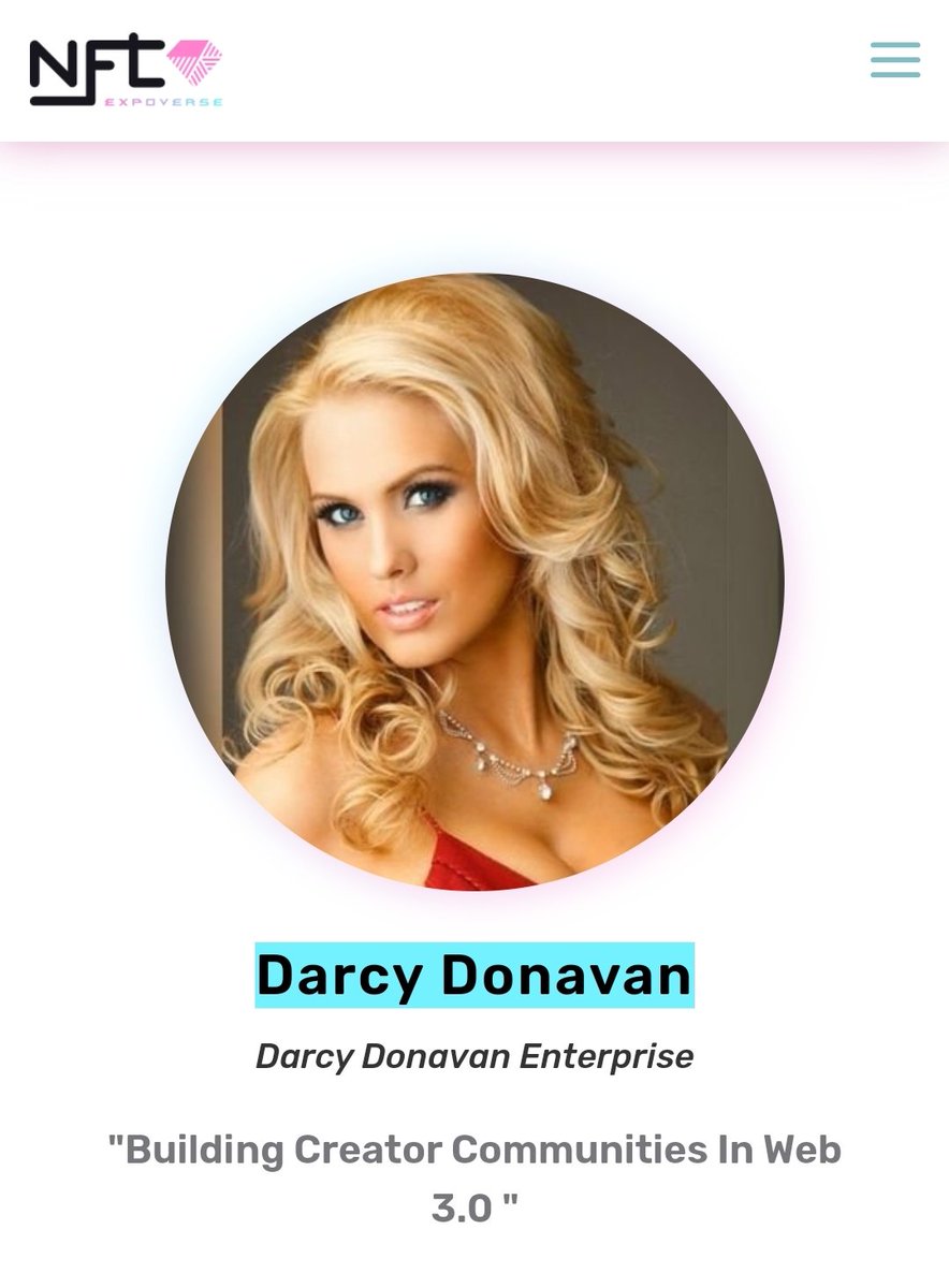 darcydonavan's tweet photo. Who all is going to be at @NFT_Expoverse July 29th - July 31st?
Look who will be speaking at the event😉
Get your tickets:
https://t.co/9isYiYJE5O
#Events #Speaking #NFTExpoverse #CryptoEvent #BlockchainEvent #Crypto #Blockchain #NFT #NFTEvent #Metaverse #MetaverseEvent #DAO https://t.co/bmPWkBaCMV