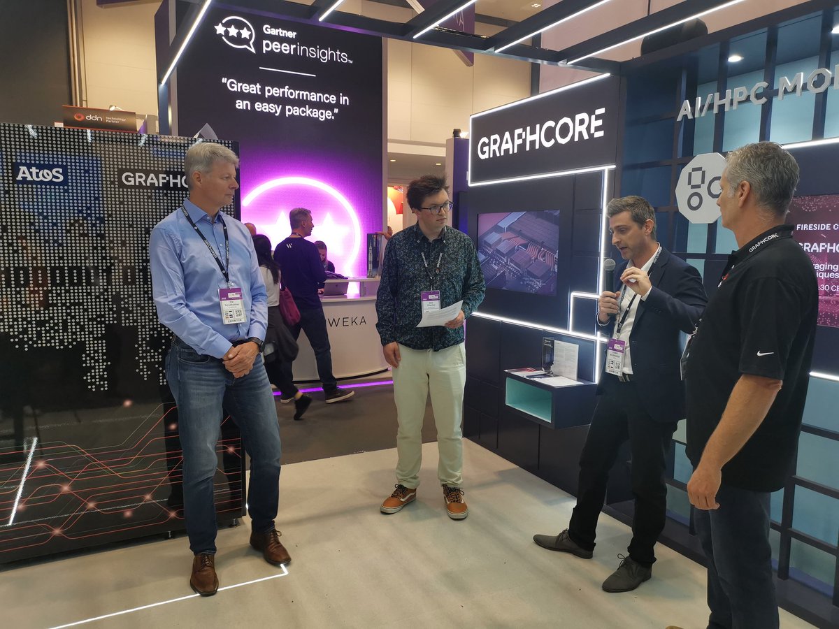 Rolf Horn (@rolfhorn) on Twitter photo Fireside Chat at Graphcore's booth at #ISC22 with <a href="/CBourrasset/">Cedric Bourrasset</a> "Leveraging Advanced AI and Classical HPC Techniques to tackle Challanges in Exascale #AI.
#ExascaleJourney #ThinkAI Fireside Chat at Graphcore's booth at #ISC22 with <a href="/CBourrasset/">Cedric Bourrasset</a> "Leveraging Advanced AI and Classical HPC Techniques to tackle Challanges in Exascale #AI.
#ExascaleJourney #ThinkAI