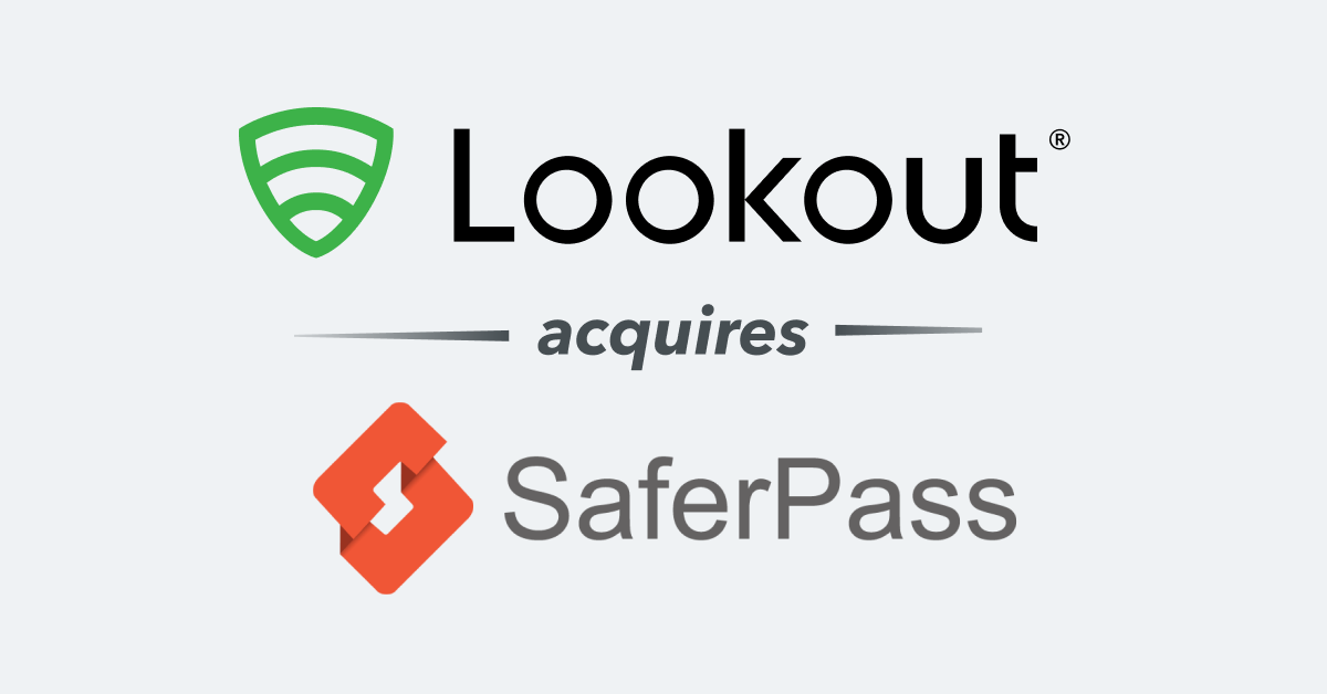 Lookout's tweet photo. We've acquired @SaferPass 🎉! By adding #Password Management technology to our platform, we will deliver proactive protection and safeguard data for individuals and businesses. Check out the news release to learn more. https://t.co/KshuGtMimS https://t.co/4AjrxBi2SS