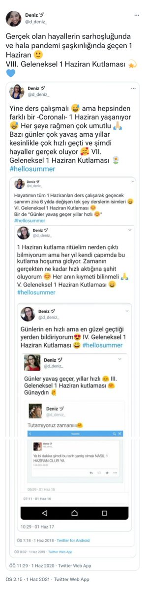 d_deniz_'s tweet photo. Hayatımın şükran ve heyecan dolu bir dönemindeyim 🥰 
IX. Geleneksel 1 Haziran Kutlaması 🎉 Bol kutlamalı bir yaz olacak belli 😍 #hellosummer https://t.co/DxygrlXl8r