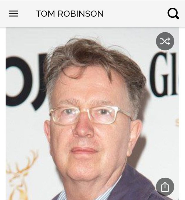 Happy birthday to this great singer.  Happy birthday to Tom Robinson 