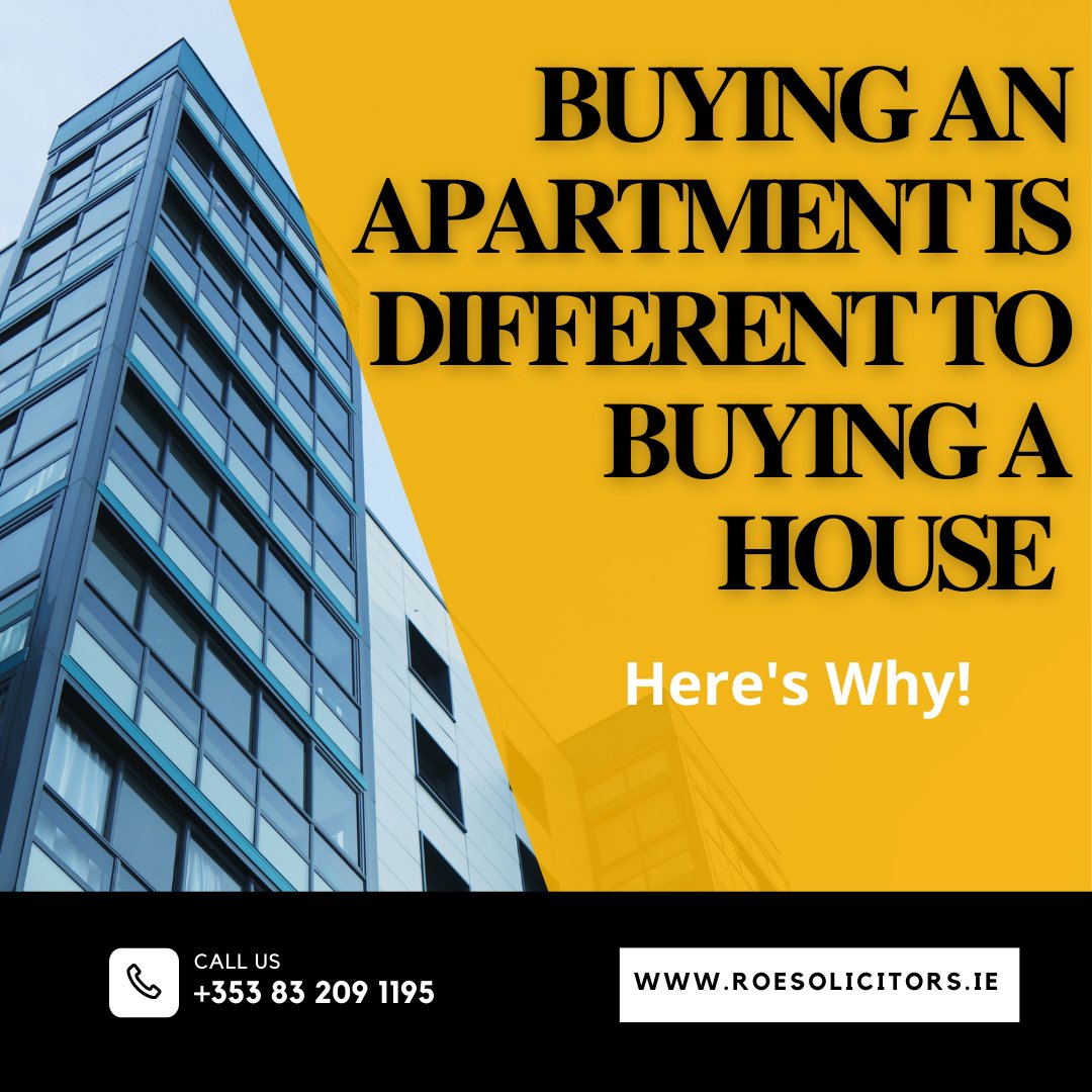 Buying an apartment in Ireland is very different to buying a house. In this article, we discuss the key differences. 

roesolicitors.ie/buying-an-apar…