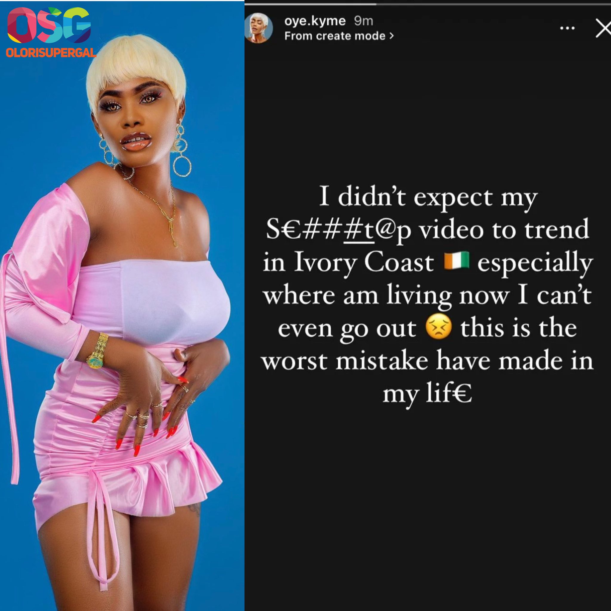 OloriSuperGal on X: “This is the worst mistake of my life – Bobriskys  former PA, Oye Kyme cries out after her adult video went viral in Ivory  Coast. t.corwYHM4PlAY  X