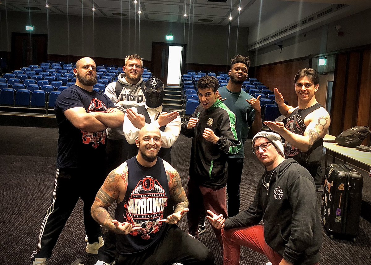 IcarusAaron's tweet photo. Gents in Portsmouth🇬🇧

#NinjaMack
#TonyDeppen
#TheVelocities 
#TheOJMO
#ArrowsOfHungary 
#RevPro https://t.co/UftmTpuH69