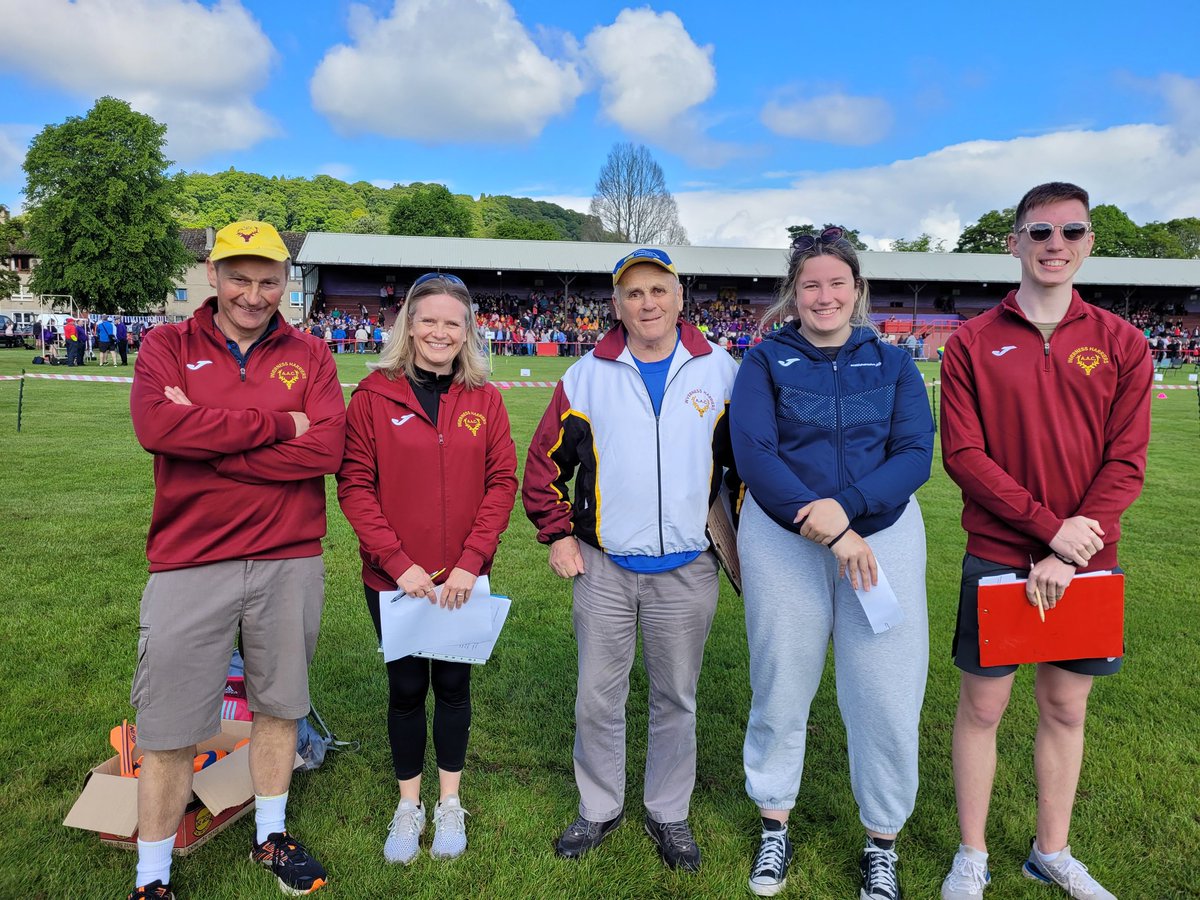 FlockhartDuncan's tweet photo. The dream team about to start turbo javelin at the Baillie cup the great man in the photo himself, 500 p1 to p4 its going to be a crazy day @InvHarriersAAC @scotathletics @HLHsocial @HLHDirectorCS @SALChiefExec @SALDevelopment @ktkook2 https://t.co/Wpbpk0v10g
