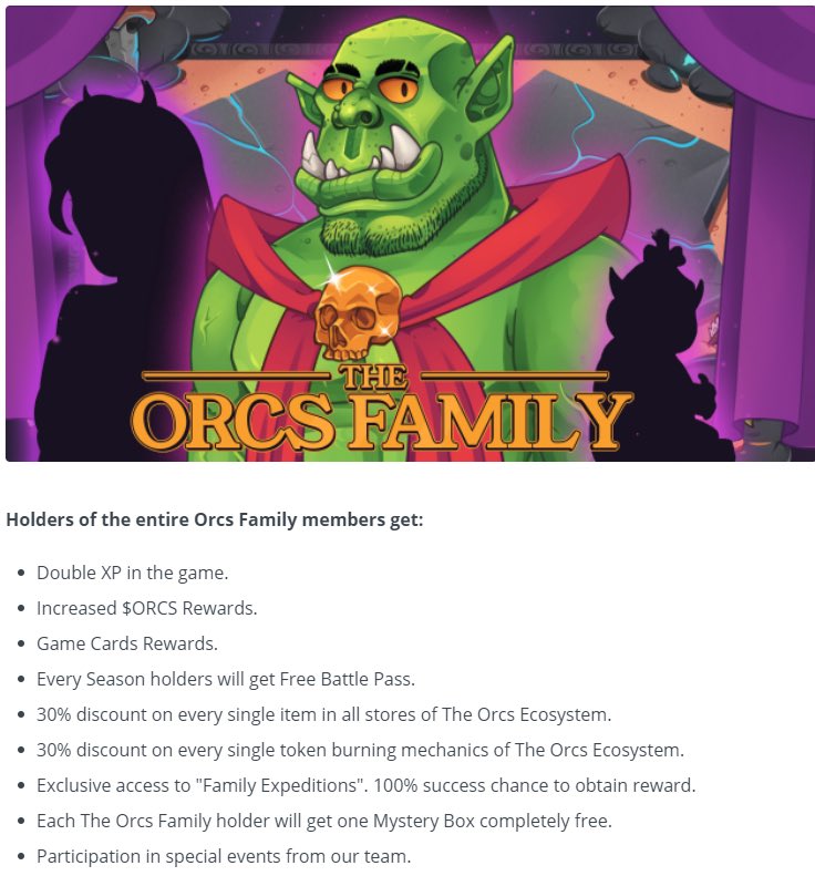GreenCryptoNFTs's tweet photo. π£ A little mention of what the Orc Family will give you:
Genesis + Lady + Baby
#TheOrcsNFT #TheOrcsART #Solana #NFTProject #NFTCommunity $SOL $ORCS @TheOrcsNFT #bluechip https://t.co/oaPLGKM7I5