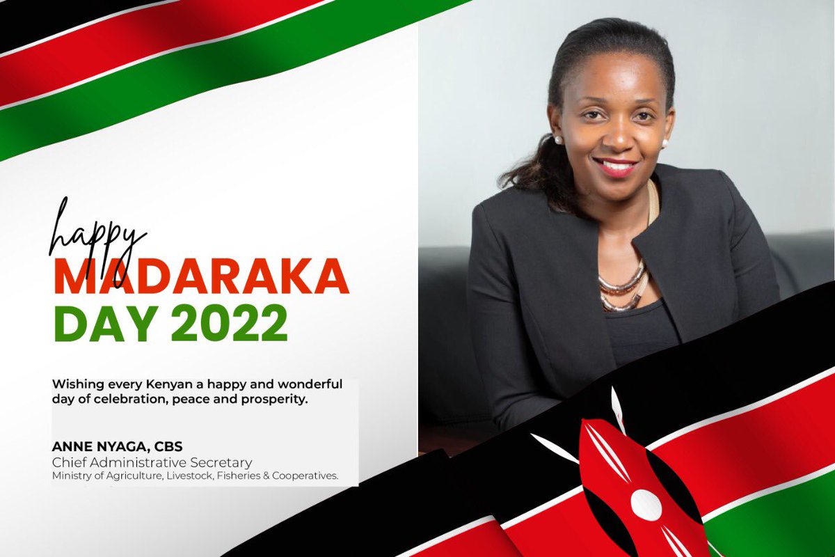 Our resilience towards liberty for every kenyan is unshaken ..
To all Kenyans ,i celebrate you !
Happy madaraka day !
<a href="/kilimoKE/">Ministry of Agriculture & Livestock Development</a> <a href="/4Kclubs/">4KclubsKE</a>