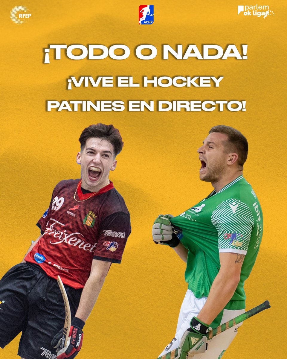 ¡Llegan los partidos decisivos! 🤯

La <a href="/okliga_oficial/">OK Liga</a> y <a href="/achpatines/">ACHPatines</a> queremos REGALARTE 2 entradas para el <a href="/cenoia/">CE Noia Freixenet</a> Freixenet🆚 @hockeyclubliceo

1. SIGUE a <a href="/okliga_oficial/">OK Liga</a> y <a href="/achpatines/">ACHPatines</a>
2. RT a este tweet

¡El viernes a las 12.00h, el ganador/a!

¡MUCHA SUERTE! 🔥

#ParlemOKLiga