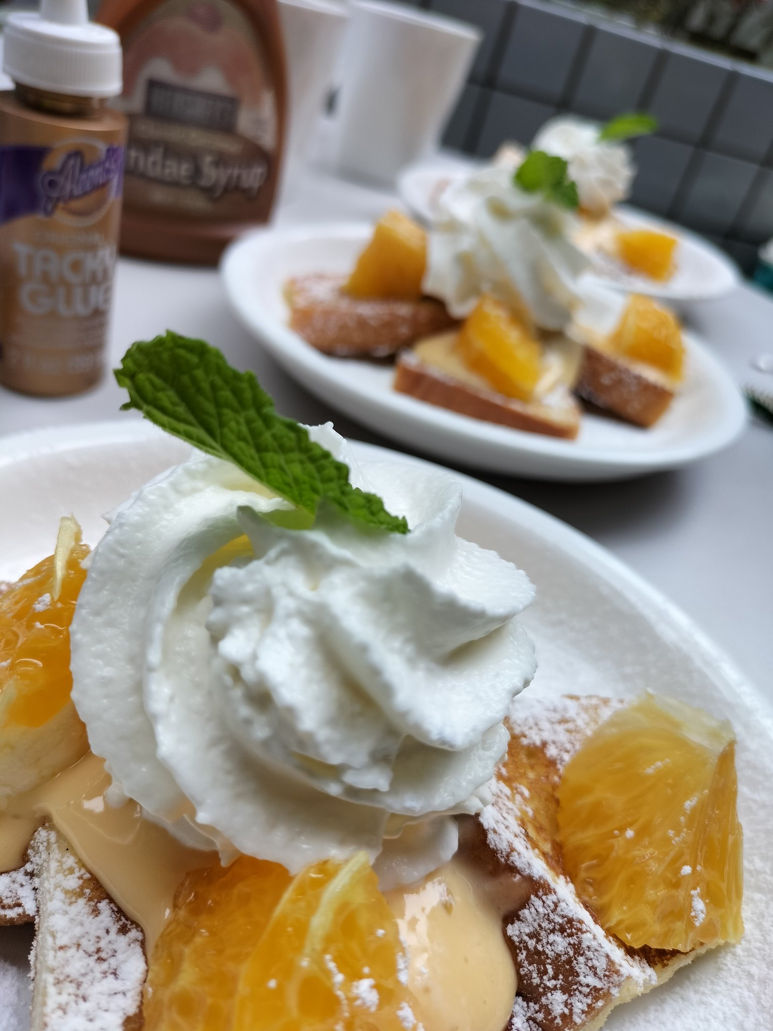 Hawaiian Hapuna Cafe 大阪ハワイアンカフェ Aloooha Osaka Hawaii カスタードクリームたっぷりフレンチトースト テイクアウト コロナ 鶴見緑地 ハワイ パンケーキ パン パン教室 大阪 ランチ スイーツ コーヒー 鶴見緑地 Hawaii Pancake