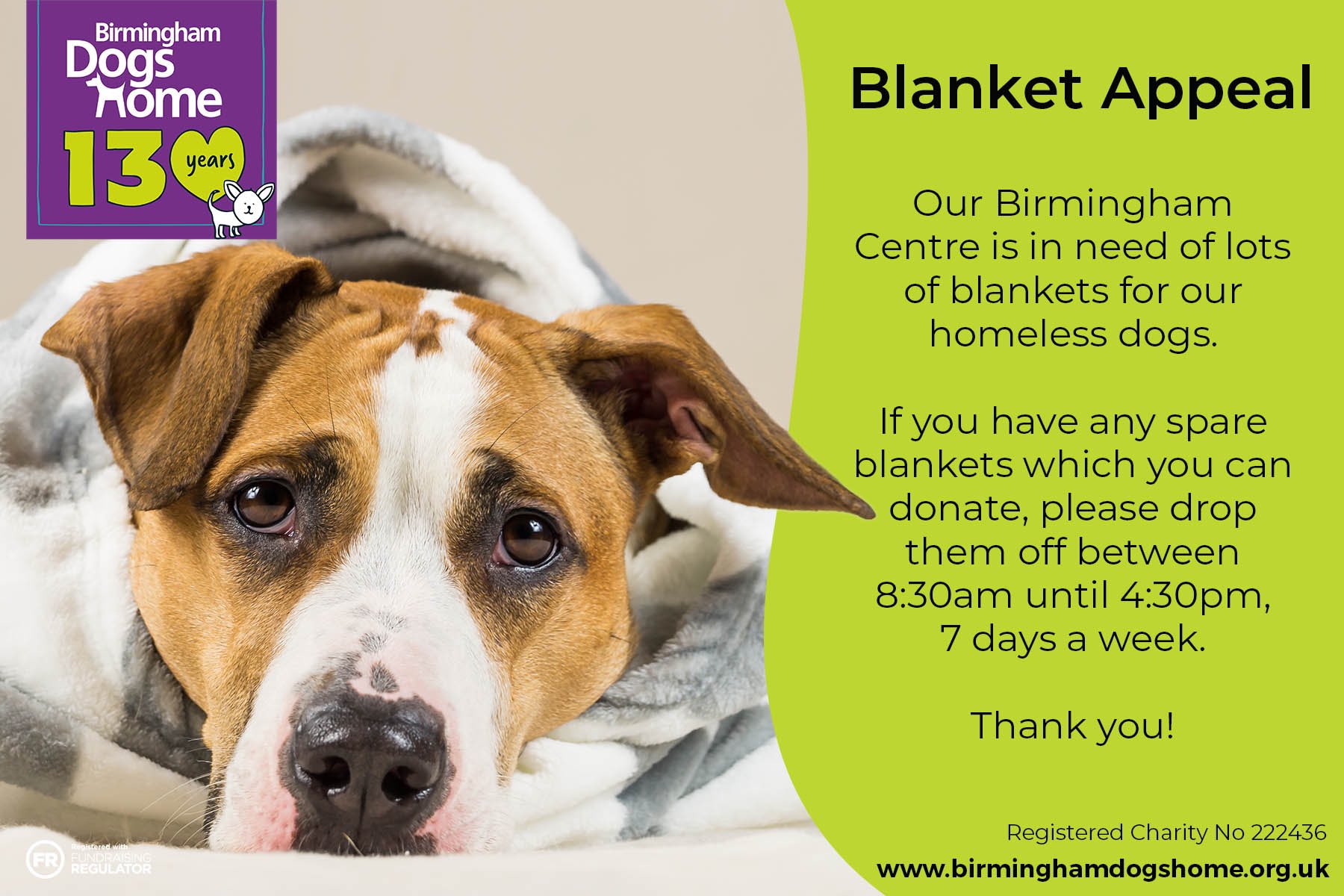 Birmingham Dogs Home on Twitter "***Blanket Appeal*** Our Birmingham