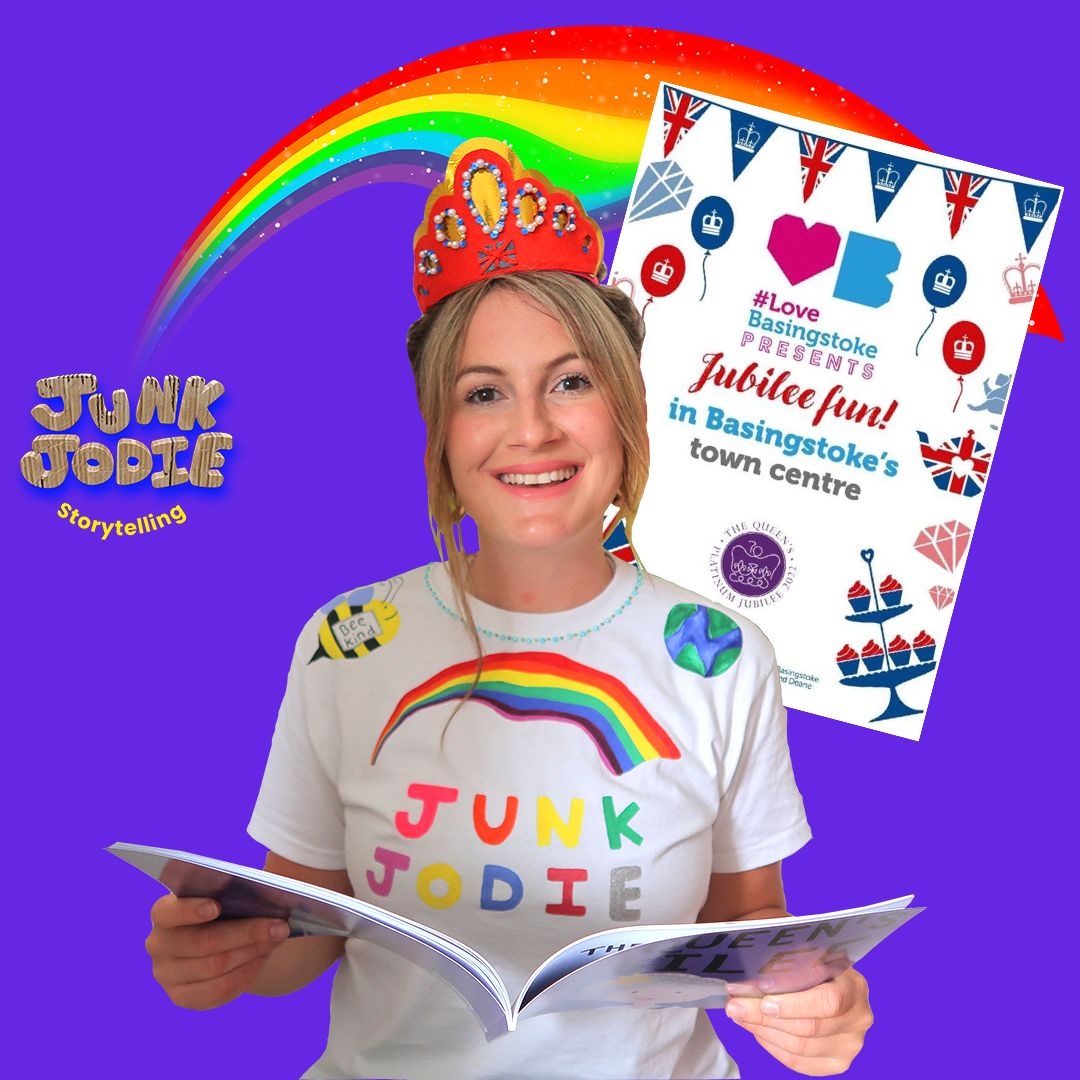 Lots of Jubilee fun to be had at The Top of the Town today, 11am-3pm

- The Shed of Stories outside Willows Coffee House
- Carriage making with The Brick People

And spot Beside Ourselves, a Queen Elizabeth II moving statue.

wp.lovebasingstoke.co.uk/wp-content/upl…

#LoveBasingstoke #Jubilee2022