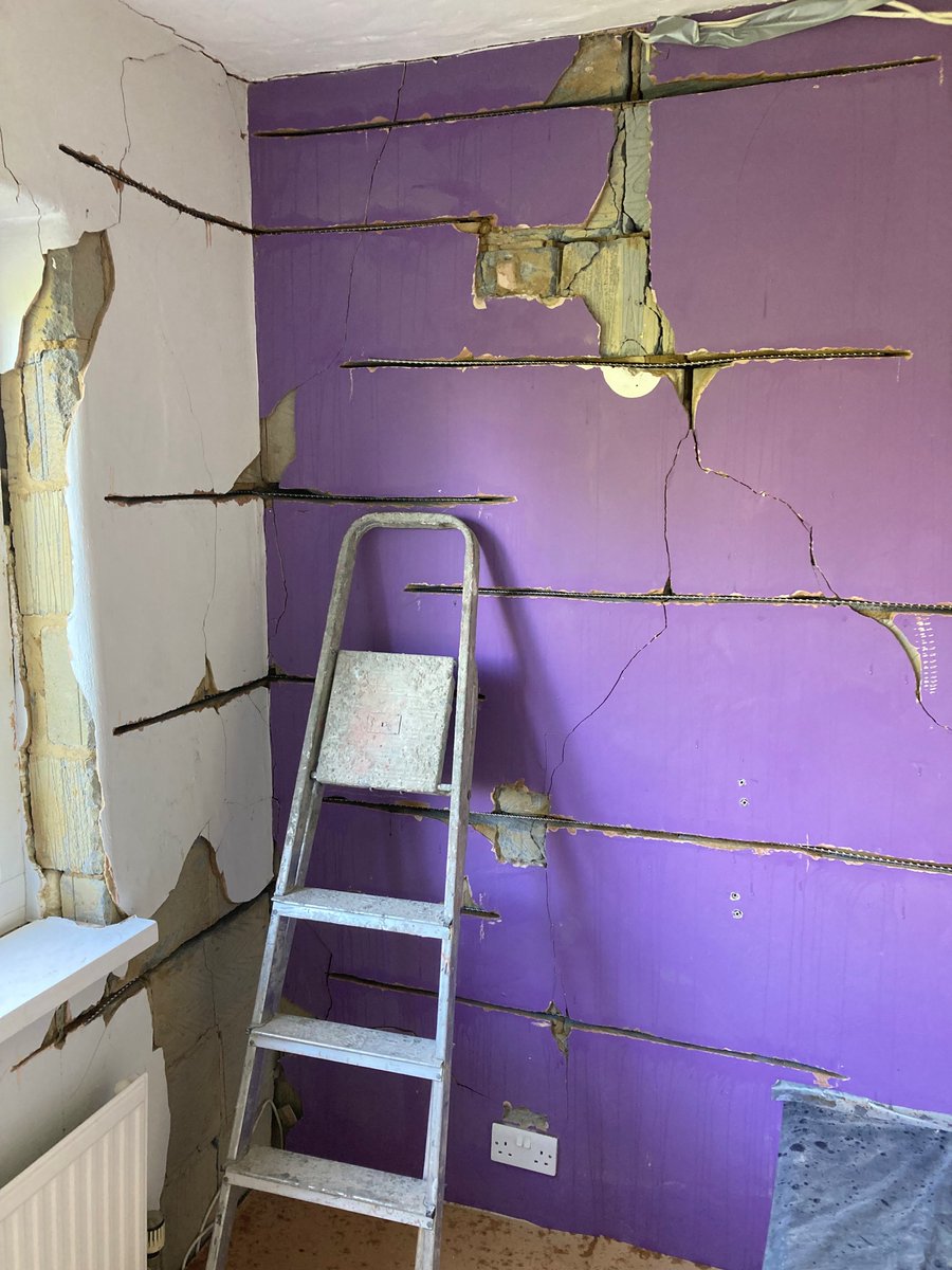 Extensive #MasonryStabilisation to riverside property that has been hydraulically jacked-up approximately 1.0m to avoid future flood damage. <a href="/HelifixUK/">Helifix UK</a> <a href="/SCAlliance3/">Alliance</a> #RepairReinstateRestore