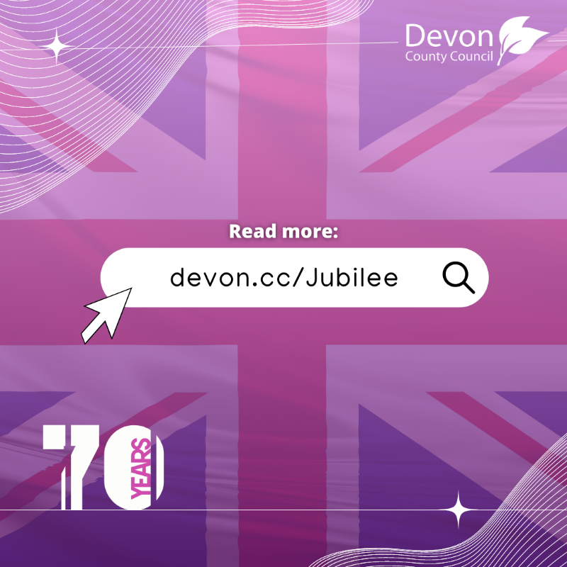 DevonCC's tweet photo. 👑 There’s lots of events happening in #Devon this week, a county where Her Majesty The Queen first met Prince Philip, to celebrate the Platinum Jubilee!

Swipe left below to find out more.

#PlatinumJubilee | #HM70