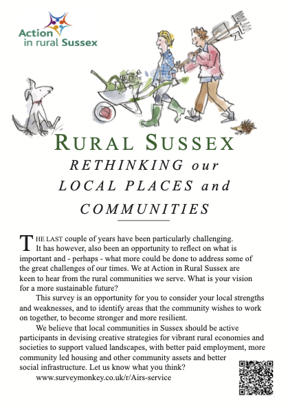 Re-thinking our local places &amp; communities – AirS survey goes live!

Take part in our survey - so we can better understand the needs &amp; aspirations of individual, groups &amp; communities across #Sussex
 
Complete the survey here:
surveymonkey.co.uk/r/Airs-service

#westsussex #eastsussex