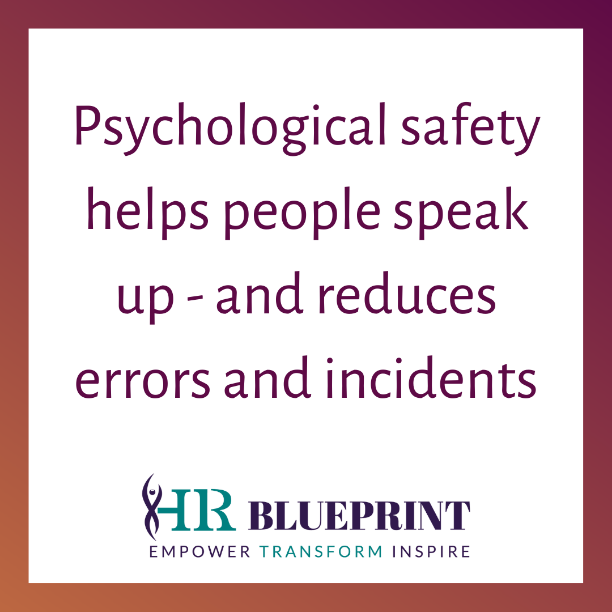 MaureenKyne's tweet photo. Earlier today, I shared a tweet about the risks of bullying in healthcare, and the impact on patient safety.  

If you want to build a psychologically safe workplace, send me a message or reach out on admin@hrblueprint.com.au for a confidential chat. https://t.co/5EQ3OuLduR