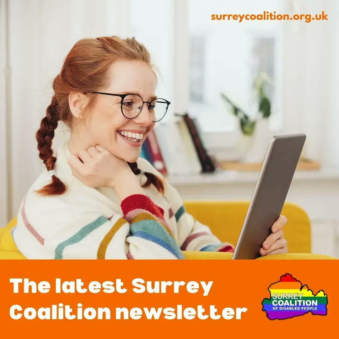 SurreyCoalition's tweet photo. Our latest newsletter is now live on our website! 📢
Find out about the recent updates and news at Surrey Coalition of Disabled People!
You can read or listen to our newsletter on our website: https://t.co/UZUmneQf1q
#Disability #Disabilityawareness #virtualgroups #newseltter https://t.co/YYdZ6Xalta