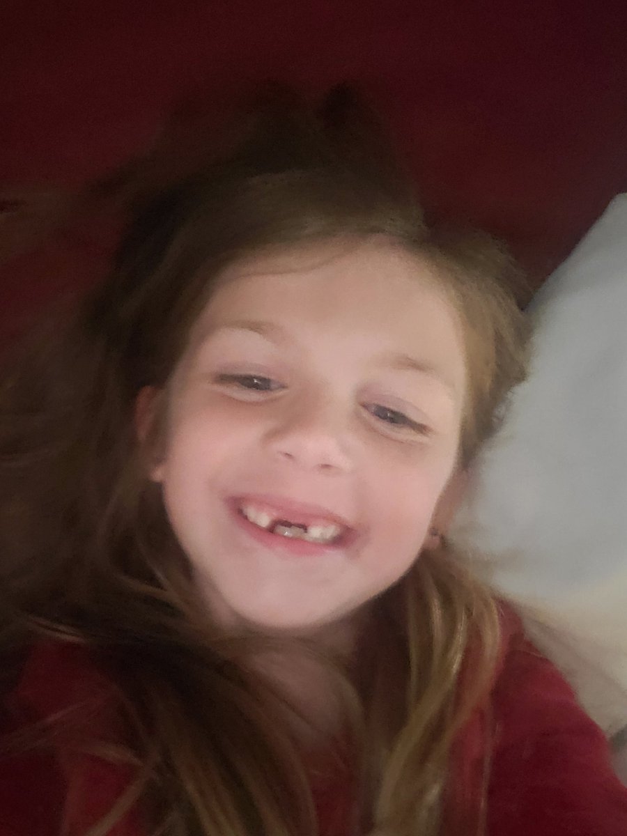 MrsToriLee's tweet image. My snaggle tooth princess. We thought she swallowed her tooth but she found it in the bed! #needleinthehaystack. #snaggletooth