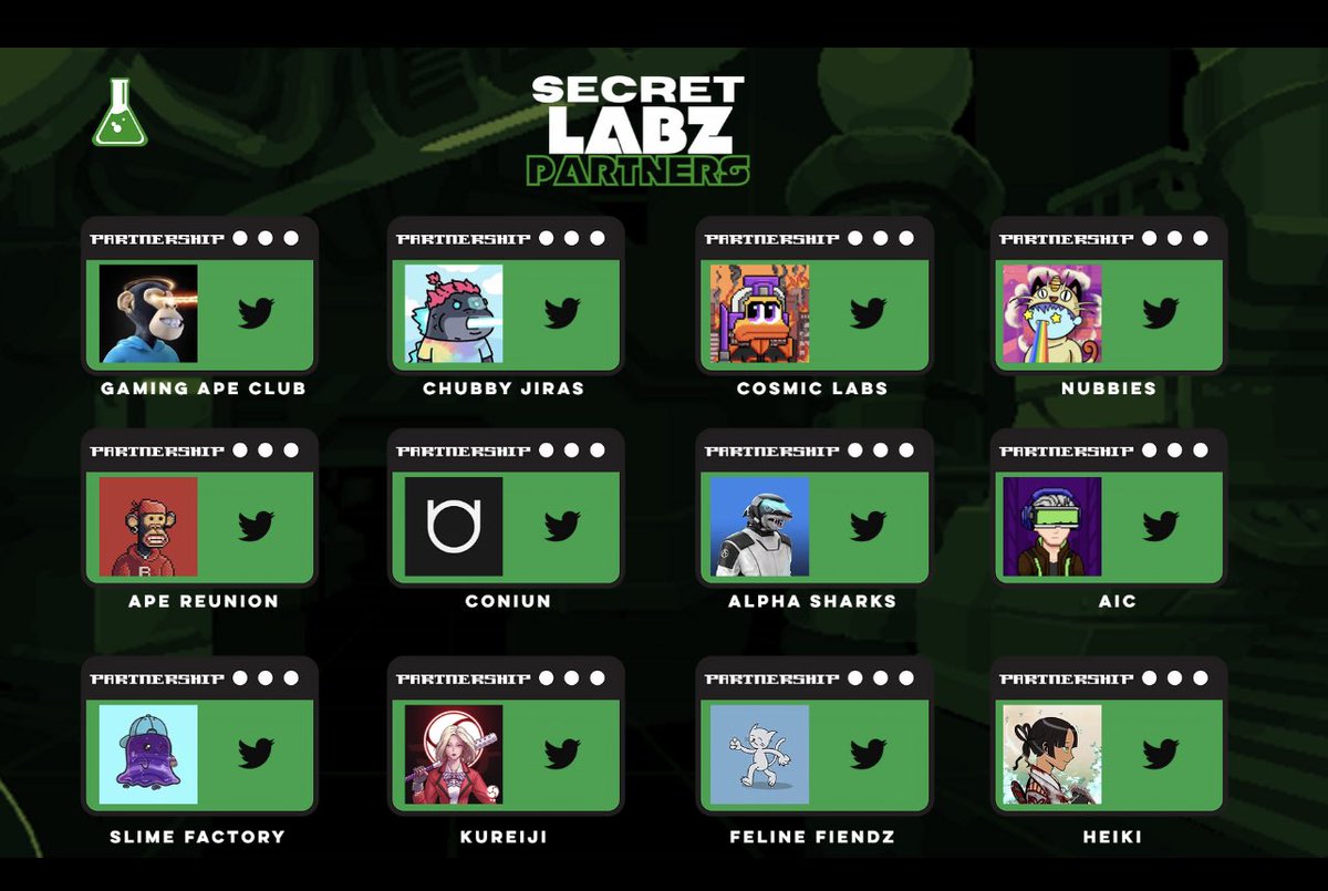 JamieFox1979's tweet photo. Anyone looking to get involved in a new project look no further than @SecretLabzNFT , amazing entry point for new holders , staking starts soon to earn $acid . Great community on discord and cracking art. Roadmap and the list of collabs is impressive. https://t.co/UmMRwgb7Rq