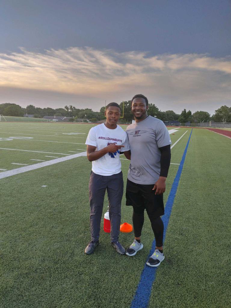 Had a great time today at West Texas A&amp;M camp Thank you for the invite <a href="/CoachWatkins91/">Chris Watkins</a>
