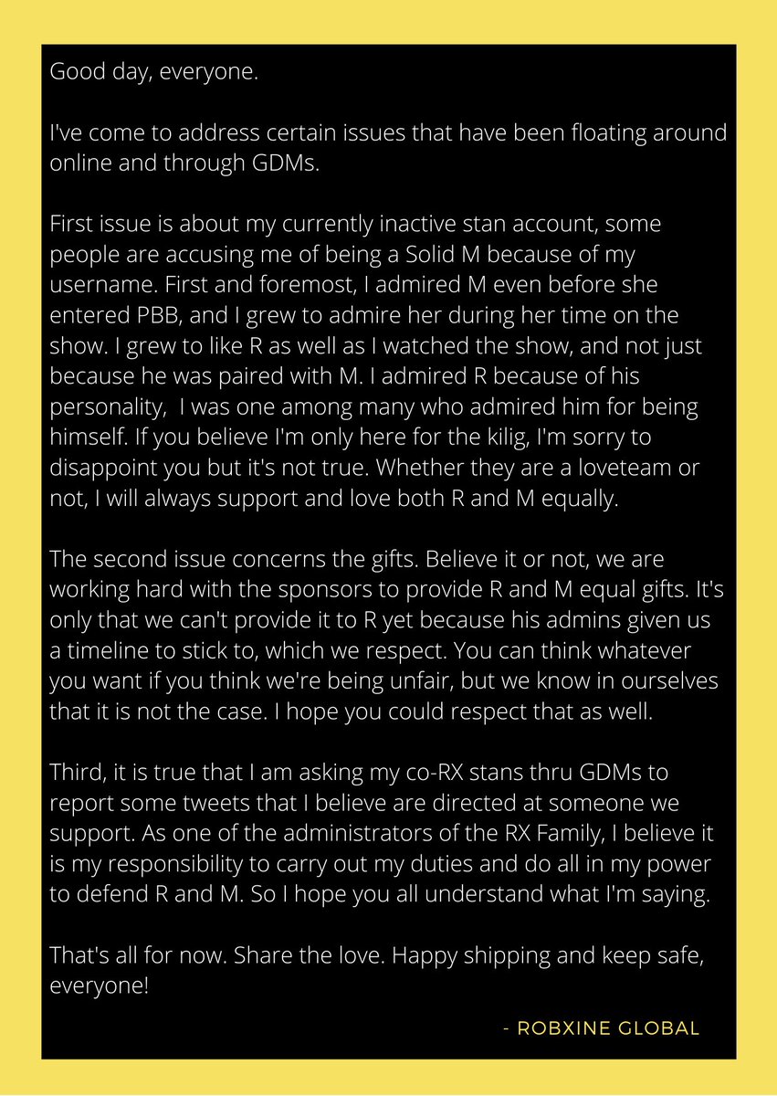 Please take time to read. Thank you!