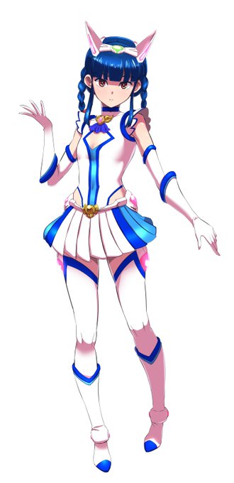 アップデート
猫耳強調、シルエットのおかしい部位と腰の金色部が違和感あったので修正
とりあえずこれで完成かな 