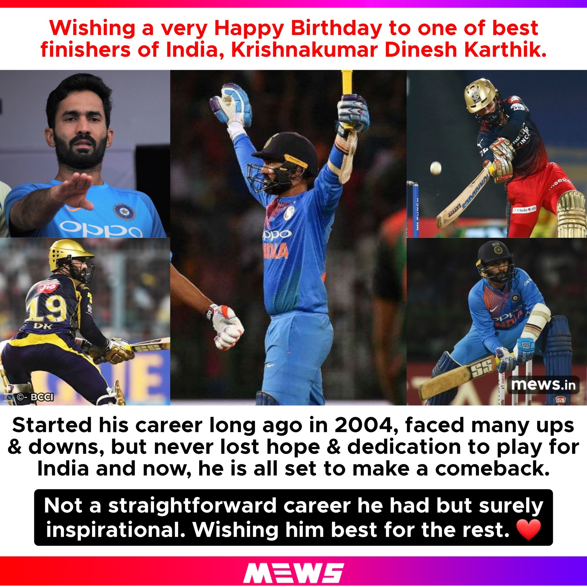 Happy Birthday Dinesh Karthik.  