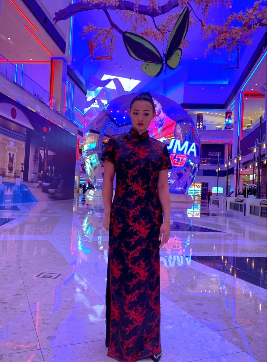priscillamoy's tweet photo. Showing pride this #AAPIHeritageMonth for my Chinese roots wearing this Cheongsam from @bombbaybco [PLEASE READ ⬇️]

Taking this moment to say how proud I am for @BTS_twt to speak with @potus today at the White House to discuss Asian inclusion and representation &amp; to (cont..) https://t.co/9Bjz1KAUnE