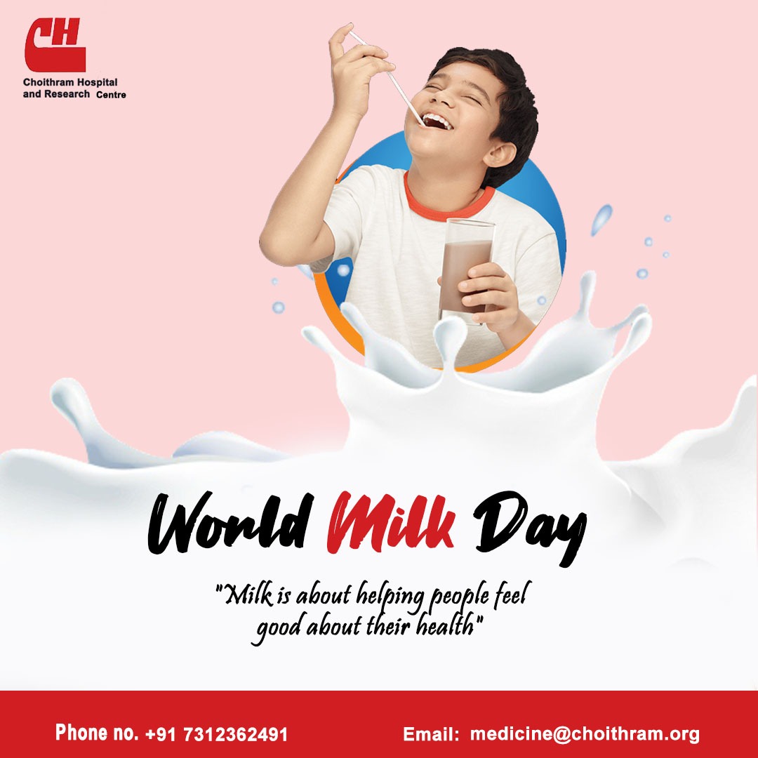 CHRC_Indore's tweet photo. World Milk Day
 
#WorldMilkDay #MilkForHealth #ChoithramHospital #Healthcare #IndiaDoctors  #Hospital #Medical #Indore #ChoithramHospitalIndore #BestHospital #StayHealthy #HealthyLife https://t.co/WlRIRnGiVn