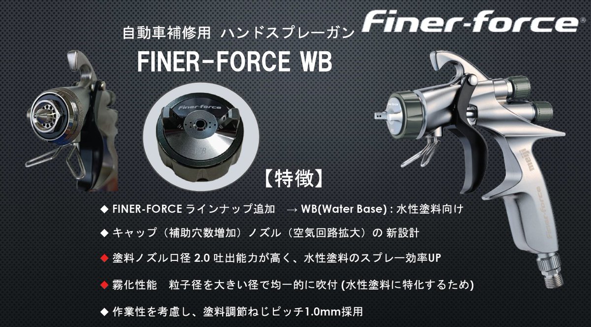 明治機械 FINER-FORCE WB スプレーガン Type WB ※納期3か 明治機械 FINER-FORCE WB スプレーガン Type WB ※納期3か
