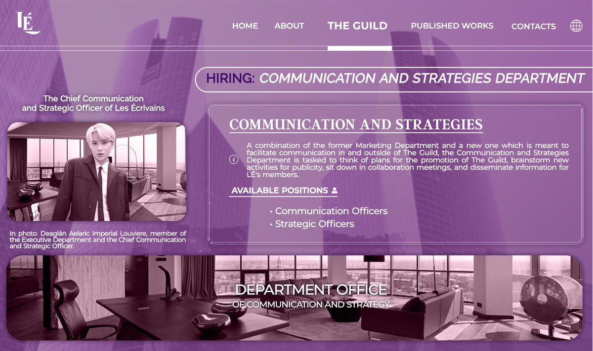 ㅤ

LÉ: HIRING

Full Name:
Username:
Faceclaim:
Desired Position:
Referred by (if any):
Number of work bases:
Date and Time of interview (Mon–Fri 10 AM–6PM):

#LÉAnniversaryHiring
#LÉComebackoftheGuild

ㅤ