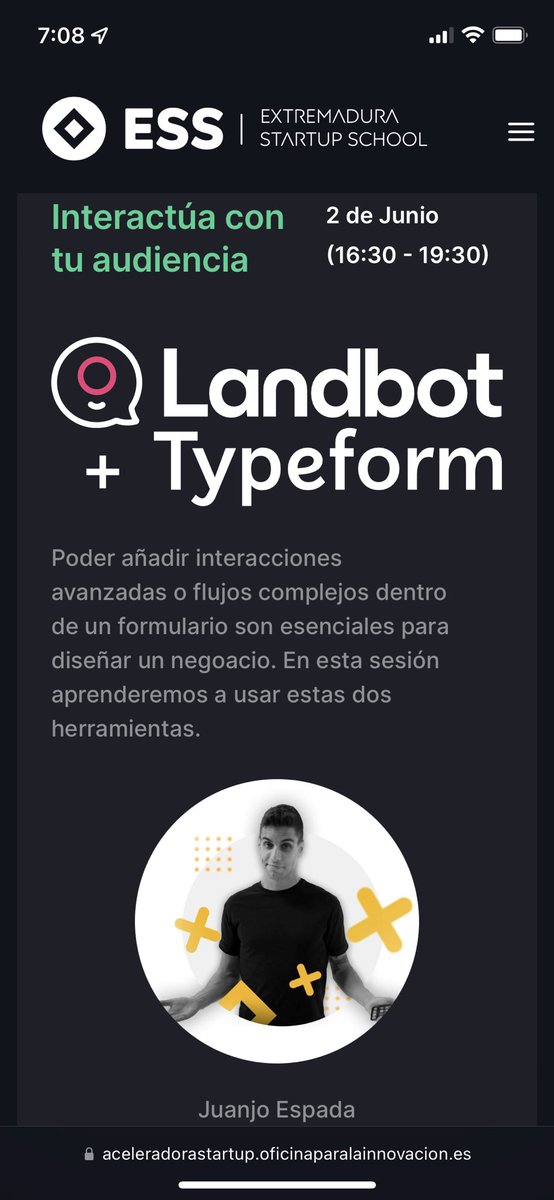 juanjoespada's tweet photo. 😀 Este jueves estaré por #Cáceres en el Campus NoCode de @FundecytPCTEX hablando de maneras de interactuar con audiencias con herramientas como @Landbot_io o @typeform. ¡Muchas ganas de enseñar el inmenso potencial de estas herramientas! #CocoBrand https://t.co/IrELD0ijat
