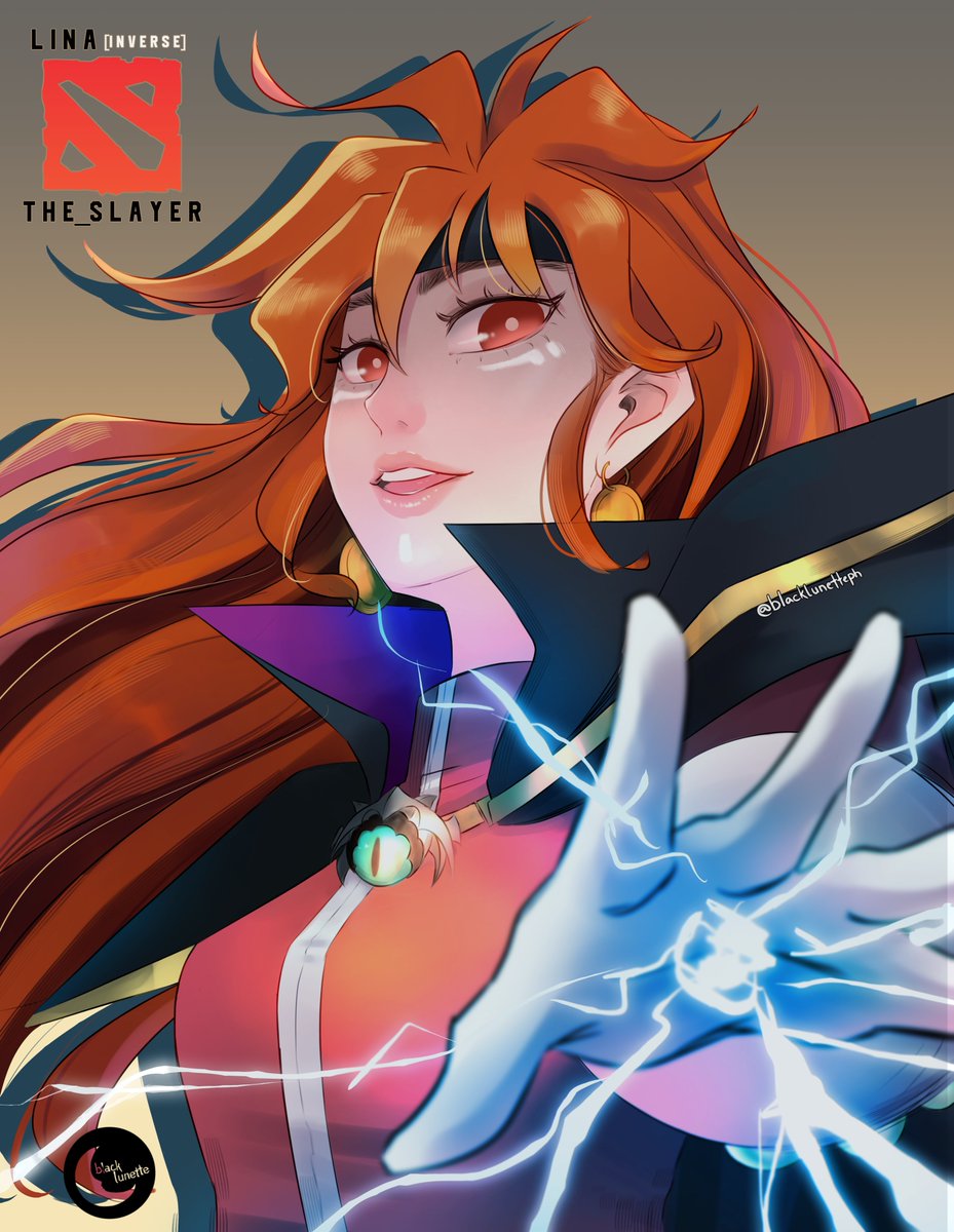 Dota2 Lina x Lina Inverse The Slayer! Spice up with the original anime Lina  Burn, baby, burn. #dota2 #anime #dotadragonsblood #digitalart #commissions, image size:929x1200