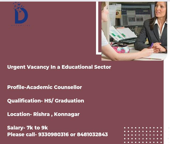 DreamlineJob's tweet image. #dreamline  #directjob  #success  #success_story  #interview  #interviewtraining 
Any One Interested Please Call-8481032843 or 9330980316
Urgent Vacancy for Academic Counsellor 
Location- Rishra , Konnagar
Salary- 7k to 9k