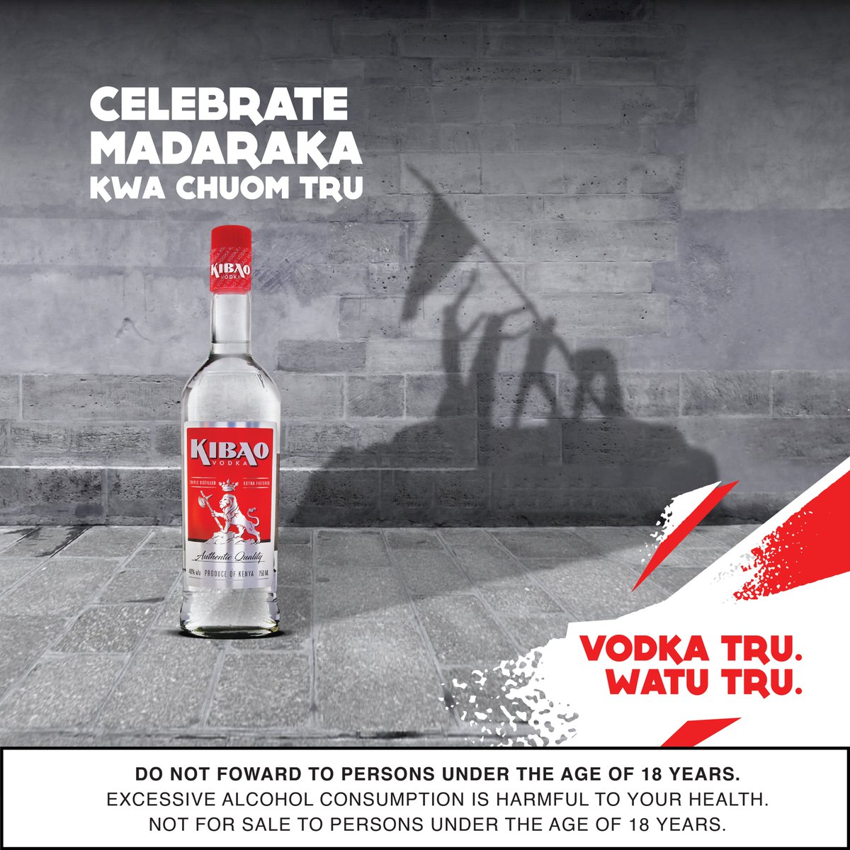 KibaoVodka_'s tweet photo. Freedom hufanya tujitambue, na life iwe tru. Tunapiga sherehe ya Madaraka kwa chuom gani leo? ​
#VodkaTruWatuTru https://t.co/KXHqQ8ICZh