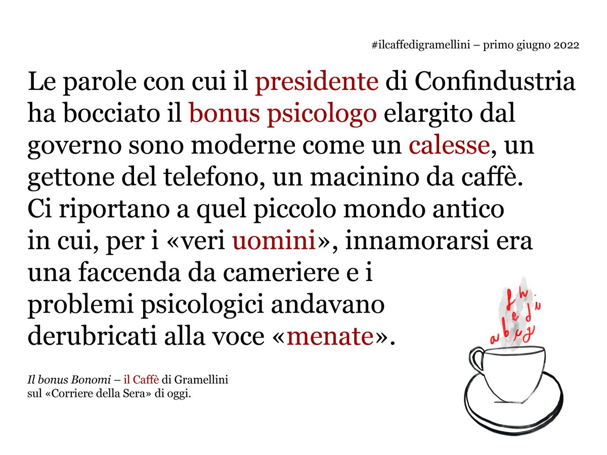MaxGramel's tweet photo. «Il bonus Bonomi»: #ilcaffedigramellini sul @Corriere di #mercoledì #primogiugno.

https://t.co/lVTjtVu5XI https://t.co/xYbtzlMlsU