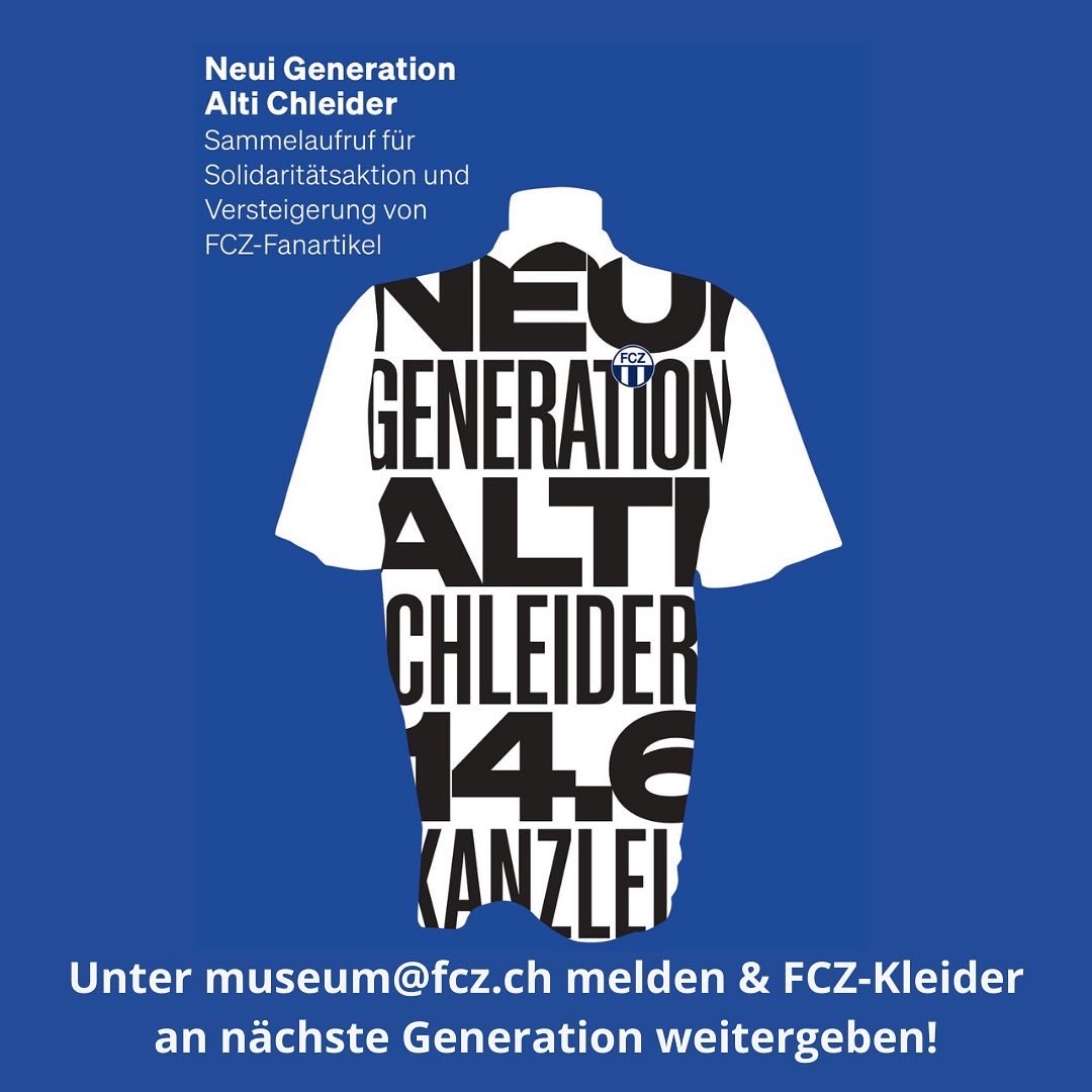FCZMuseum's tweet photo. Wir sammeln für einen guten Zweck #fcz #stadtclub #fczuerich #solidarität https://t.co/n6yjMpTDAD